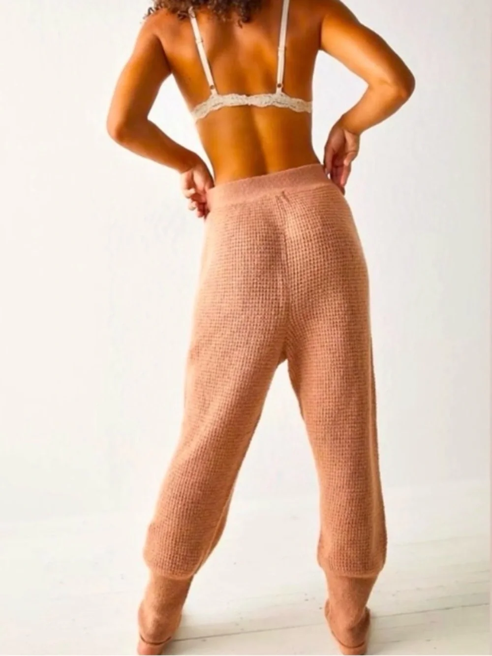 Free People Intimately C.O.Z.Y. Waffle Knit Pocket Joggers Lounge Pants | M